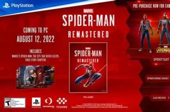 Does spider-man remastered come with dlc pc?