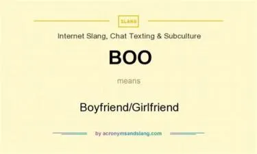 What is boo in uk slang?