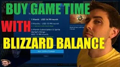 How to buy 1 month with blizzard balance?