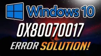 What is error code 0x80070017 windows 10 update?
