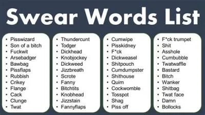 What are 5 letter swear words?