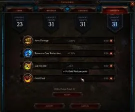 What is the max resource cost reduction in diablo 3?