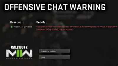 Can you get banned from voice chat in modern warfare?