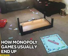 How do most monopoly games end?