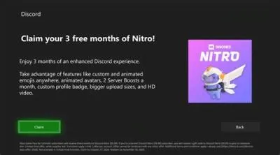 Does xbox game pass give nitro?