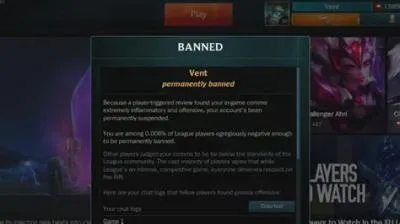 How do you know if an account is perma banned league?