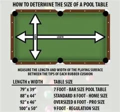 What size is a 4x8 pool table?