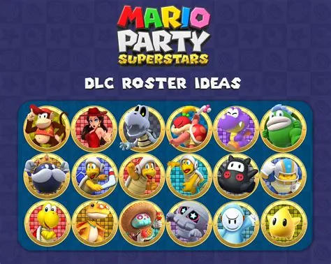 How many characters are playable in mario party superstars?