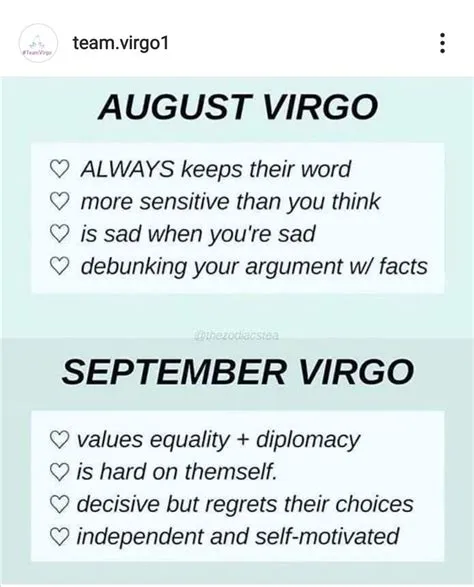 Which virgo is better august or september?