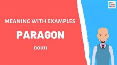 What is the meaning of a paragon in english?