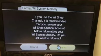 What does formatting a wii do?