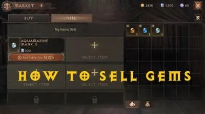 Can i sell gems in diablo immortal?