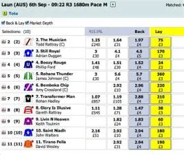 What does 72 odds mean in horse racing?