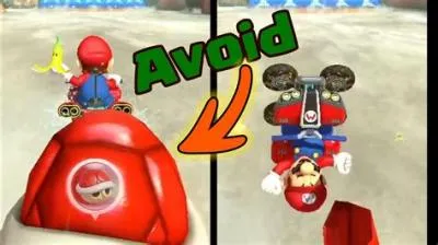 How do you avoid getting hit by a red shell in mario kart wii?