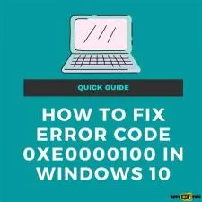 What is error code oxe0000100?