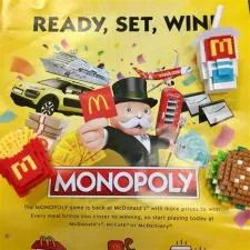 What is the rare blue mcdonalds monopoly?