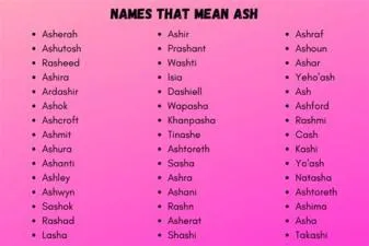 Is ash a good name?