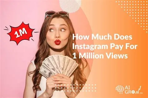 How much money for 1 million views on instagram?
