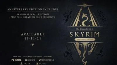 What is included in skyrim anniversary edition for free?