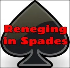 What happens if someone renege in spades?
