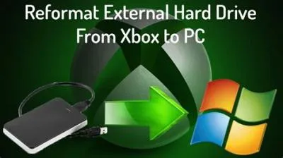 Can you reformat an external hard drive after using on xbox?