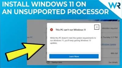 Is it legal to install windows 11 on unsupported cpu?