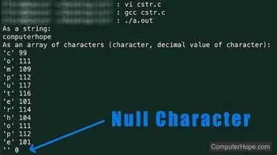 What is the history of null character?