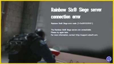 What is error code 3 0x00030081 in rainbow six siege?