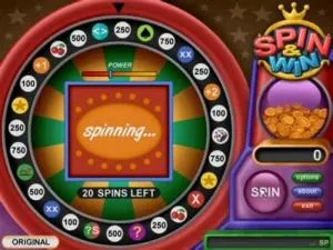 What is the rule of spin to win game?