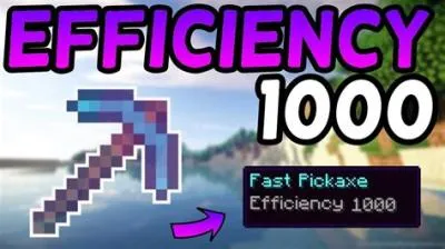How do you get efficiency 1000 on axe in minecraft?