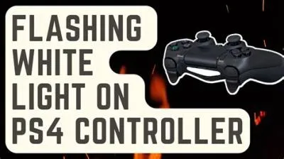 Why is the white light flashing on my ps4 controller?