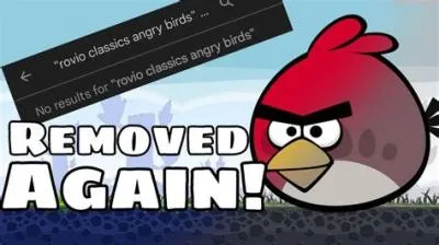 Why did rovio delete angry birds 1?