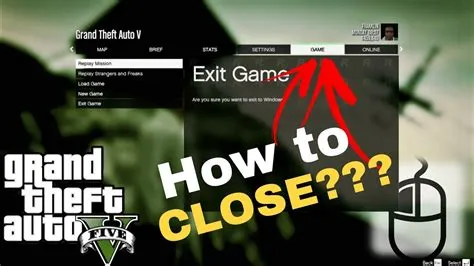 How can i exit gta 5?
