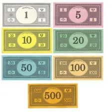 What color is monopoly money?