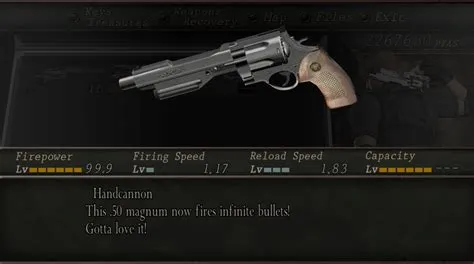Whats the strongest handgun in re4?