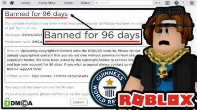 What comes after a 7 day ban on roblox?