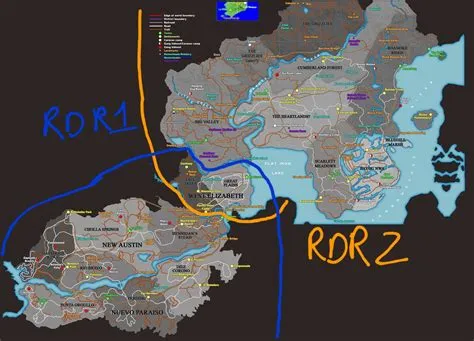 What map is bigger rdr2 or rdr1?