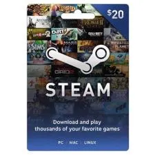 How many games can you have on a 20 steam card?