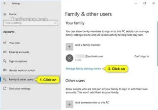 How do i change family permissions on microsoft account?