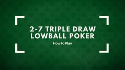 What is 2-7 draw lowball?