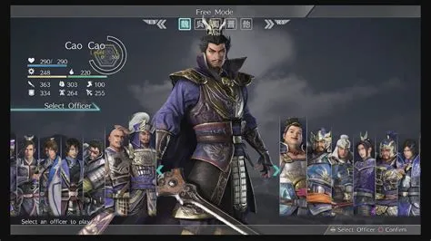 How many playable characters in dynasty warriors 6?