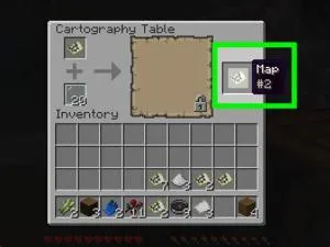 How do you use a map in a cartography table in minecraft?
