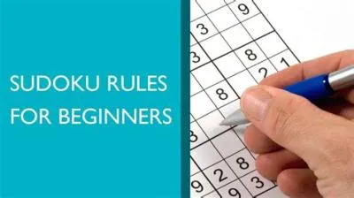 What are the rules of sudoku for beginners?