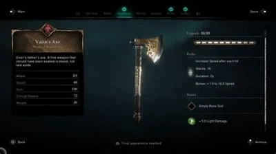 What is the strongest axe in valhalla?