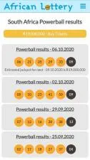 What are the most frequent winning lotto numbers in south africa?