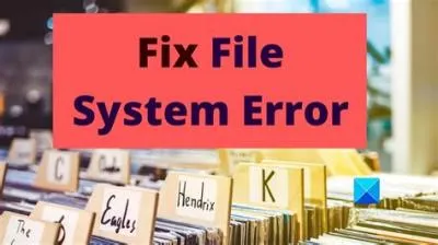 What is file system error (- 2147219200 photos?